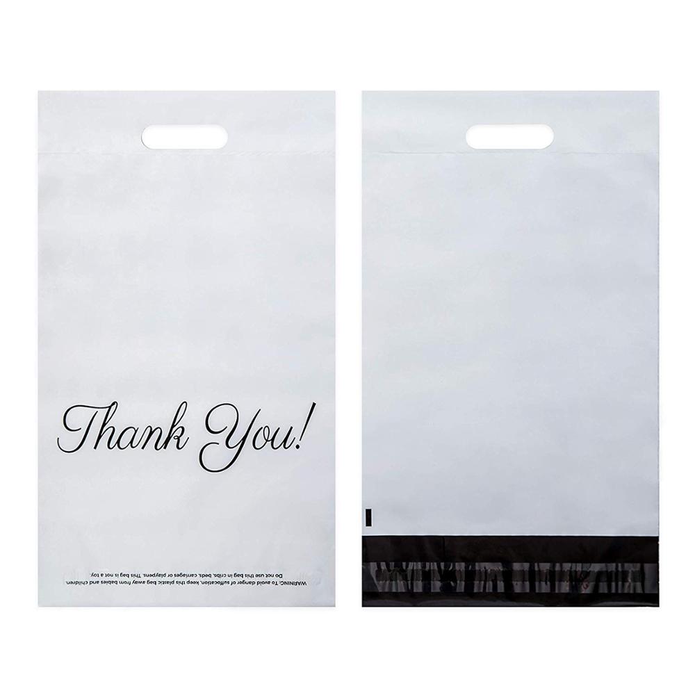 50Pcs/Lot Mail Bags Printed Poly Mailer Packaging Envelopes With Self Seal Courier Storage Bags Clothes Mailers With Handle