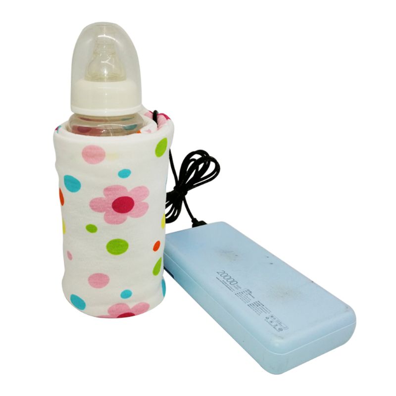 USB Charging Newborn Baby Bottle Warmer Portable Outdoor Infant Milk Feeding Bottle Heated Cover Baby Nursing Insulated Bag Care