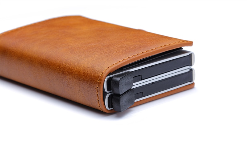 Carbon Fiber Anti Rfid Credit Card Holder Mens Double Cardholder Case Wallet Metal Business Bank Creditcard Minimalist Wallet