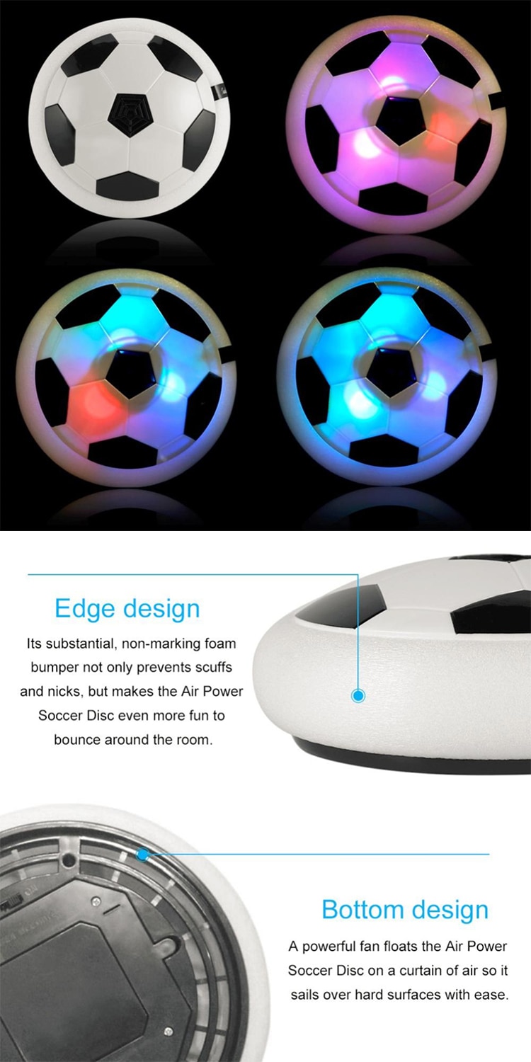 Air Power Hover Soccer Ball Indoor Football Toy Colorful Music Light Flashing Ball Toys kids sport games Kid's Educational Gift