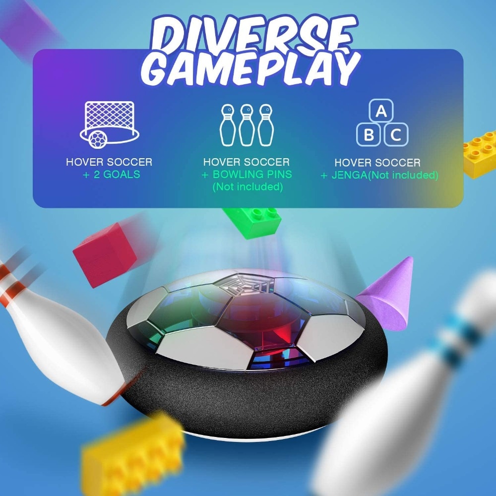 Air Power Hover Soccer Ball Indoor Football Toy Colorful Music Light Flashing Ball Toys kids sport games Kid's Educational Gift