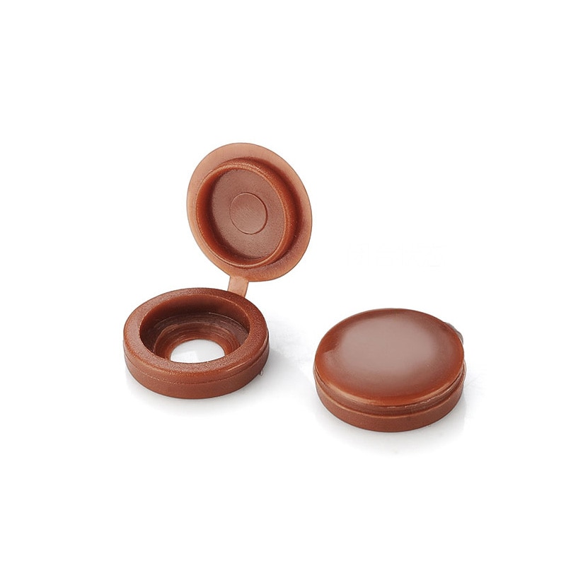 100Pcs Hinged Plastic Screw Cap Cover Fold Snap Protective Cap Button For Car Furniture Decorative Nuts Cover Bolts Hardware