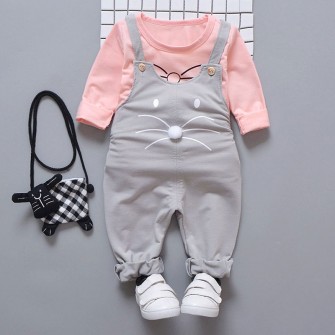 newborn baby girls clothes sets fashion suit T-shirt + pants suit baby girls outside wear  sports suit clothing sets