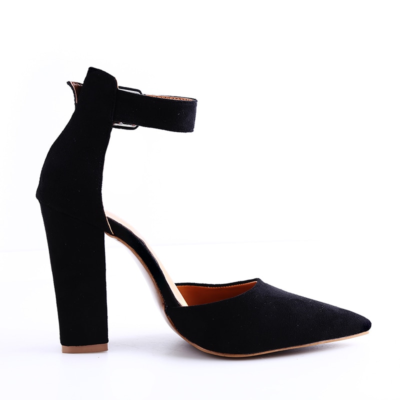 Woman Shoes Ankle Strap Platform Sandals Woman High Heel Pointed Toe Shoes Woman Black Heel Pumps Summer Lady Footwear