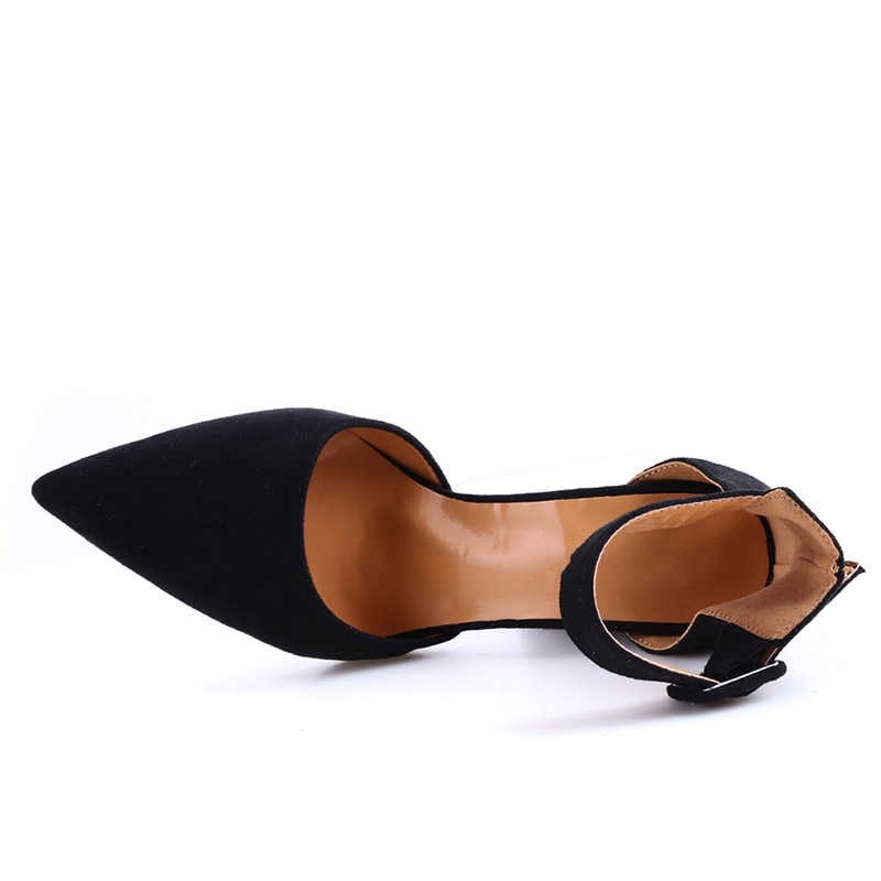 Woman Shoes Ankle Strap Platform Sandals Woman High Heel Pointed Toe Shoes Woman Black Heel Pumps Summer Lady Footwear