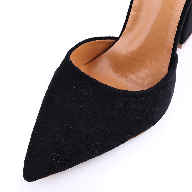 Woman Shoes Ankle Strap Platform Sandals Woman High Heel Pointed Toe Shoes Woman Black Heel Pumps Summer Lady Footwear