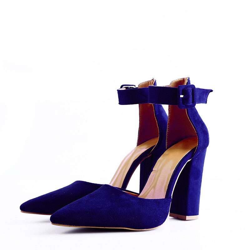 Woman Shoes Ankle Strap Platform Sandals Woman High Heel Pointed Toe Shoes Woman Black Heel Pumps Summer Lady Footwear