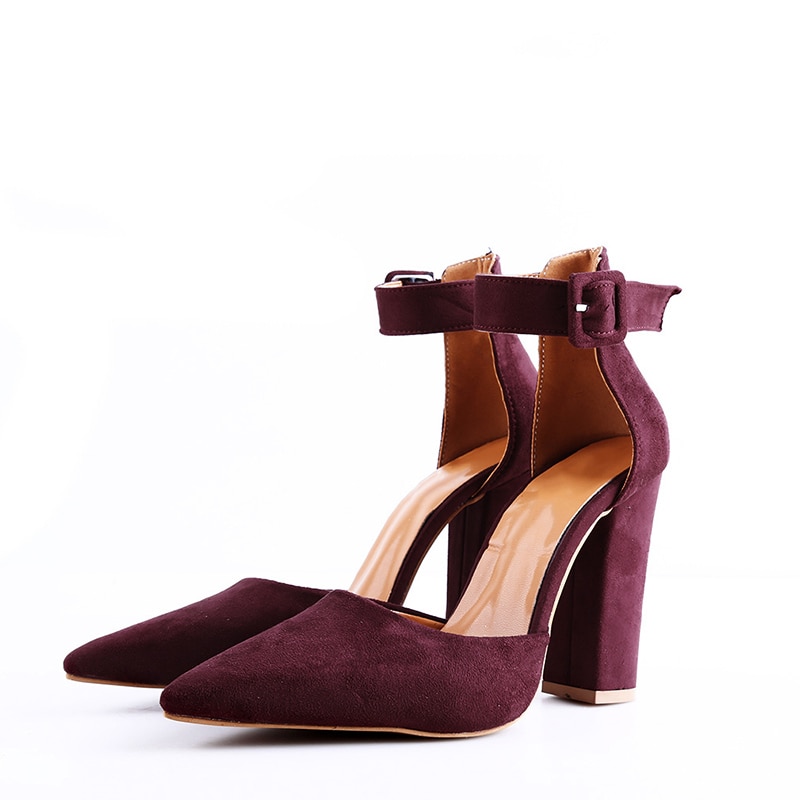 Woman Shoes Ankle Strap Platform Sandals Woman High Heel Pointed Toe Shoes Woman Black Heel Pumps Summer Lady Footwear