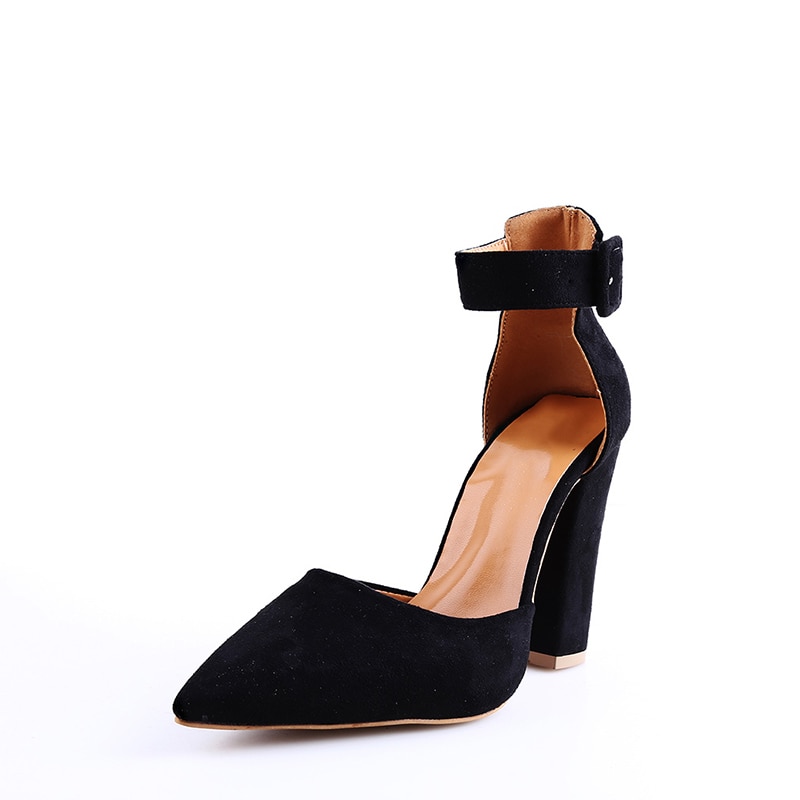 Woman Shoes Ankle Strap Platform Sandals Woman High Heel Pointed Toe Shoes Woman Black Heel Pumps Summer Lady Footwear