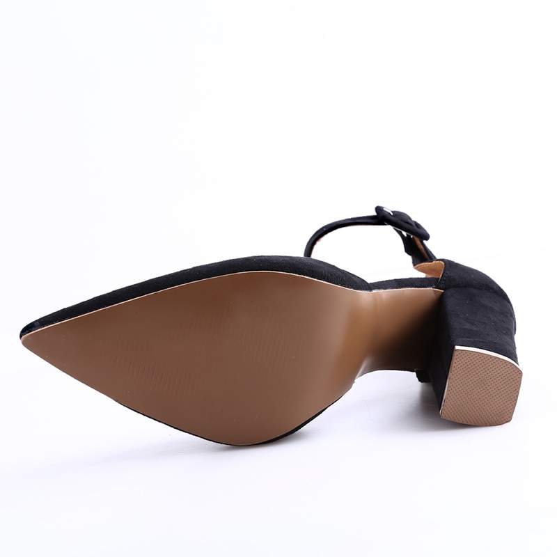 Woman Shoes Ankle Strap Platform Sandals Woman High Heel Pointed Toe Shoes Woman Black Heel Pumps Summer Lady Footwear
