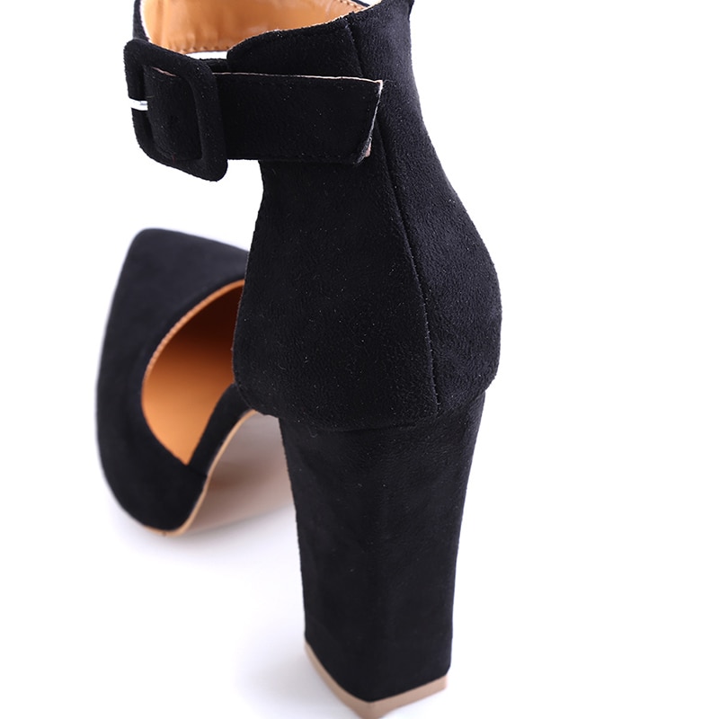 Woman Shoes Ankle Strap Platform Sandals Woman High Heel Pointed Toe Shoes Woman Black Heel Pumps Summer Lady Footwear