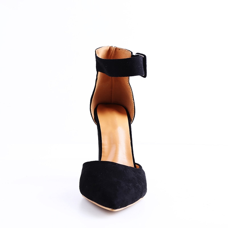 Woman Shoes Ankle Strap Platform Sandals Woman High Heel Pointed Toe Shoes Woman Black Heel Pumps Summer Lady Footwear