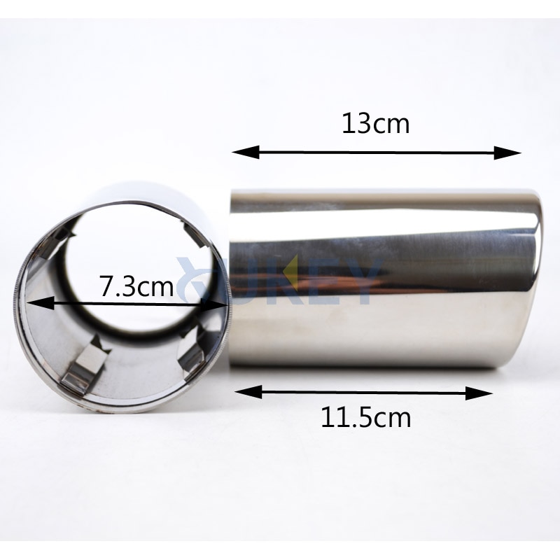 Exhaust Tip For Volvo S60 V60 Xc60 2011 2012 2013 Muffler Pipe Tail Pipe End Finisher Chrome Trim Stainless Steel Boxed