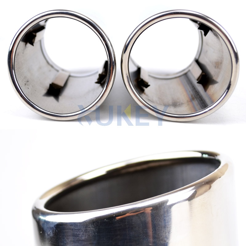 Exhaust Tip For Volvo S60 V60 Xc60 2011 2012 2013 Muffler Pipe Tail Pipe End Finisher Chrome Trim Stainless Steel Boxed