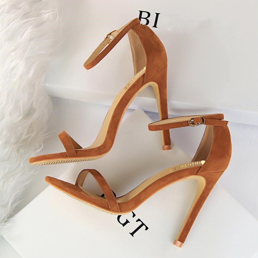 Women Open Toe Ankle Strap Stiletto Heel Dress Sandals Elegant Wedding Party Shoes Pumps High Heel 10cm 8cm Women Open Toe Ankle Strap Stiletto Heel Dress Sandals Elegant Wedding Party Shoes Pumps High Heel 10cm 8cm