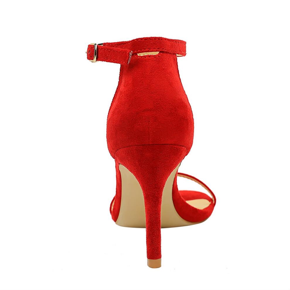 Women Open Toe Ankle Strap Stiletto Heel Dress Sandals Elegant Wedding Party Shoes Pumps High Heel 10cm 8cm