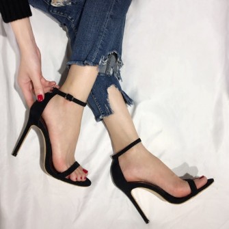 Women Open Toe Ankle Strap Stiletto Heel Dress Sandals Elegant Wedding Party Shoes Pumps High Heel 10cm 8cm