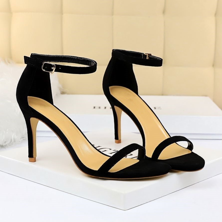 Women Open Toe Ankle Strap Stiletto Heel Dress Sandals Elegant Wedding Party Shoes Pumps High Heel 10cm 8cm