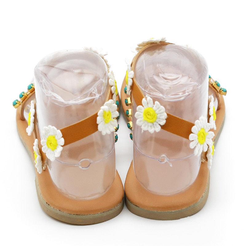 Shoes Woman Gladiator Sandals Women Shoes Flat Fashion Weet Flowers Boho Beach Sandals Ladies Plus Size 44