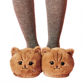 Millffy Cute PLUSH KITTEN SOFT ANIMAL Cat Women Plush Slippers Ladies home BEDROOM Slippers
