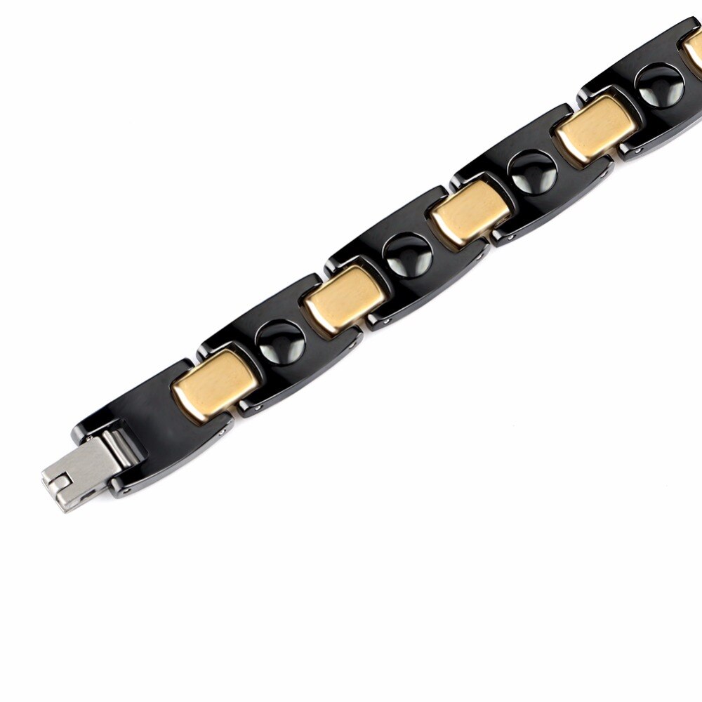 Bio Energy Black Ceramic Bracelet Bangle Health Magnetic Power Titanium Bracelets Health Chain Charms For Women Men Jewelry