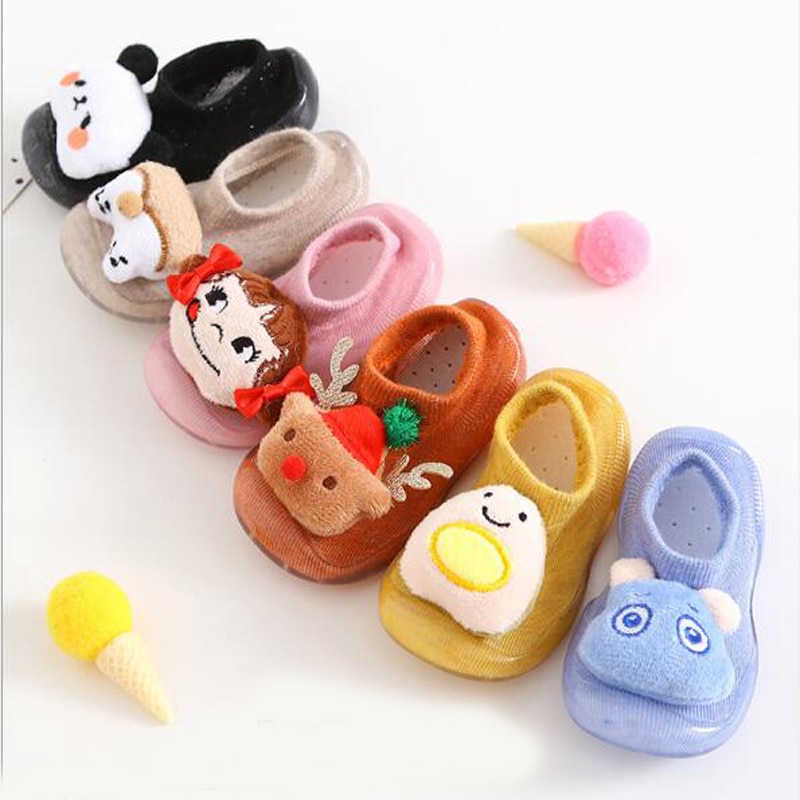 baby sock shoes cute animal style baby rubber floor sock shoes