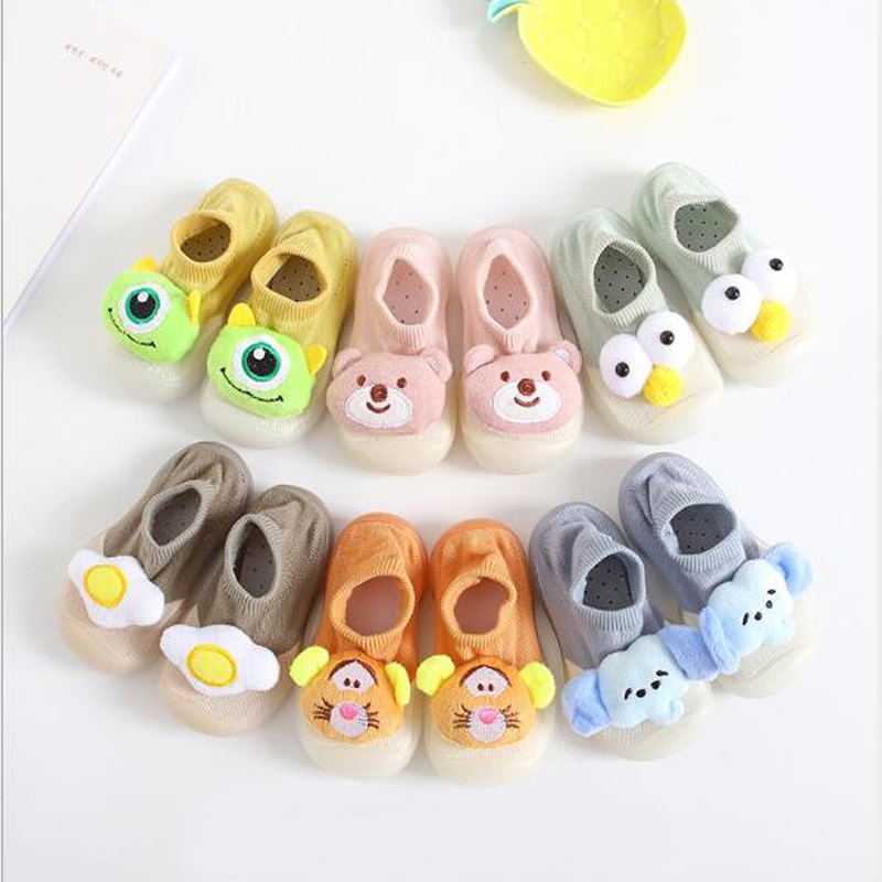 baby sock shoes cute animal style baby rubber floor sock shoes