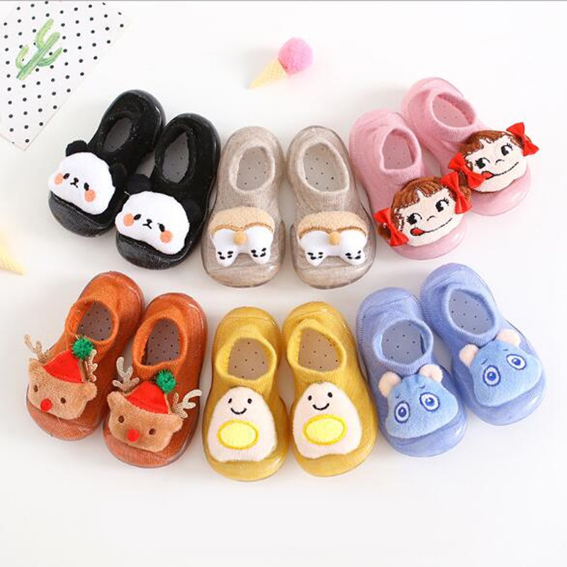 baby sock shoes cute animal style baby rubber floor sock shoes