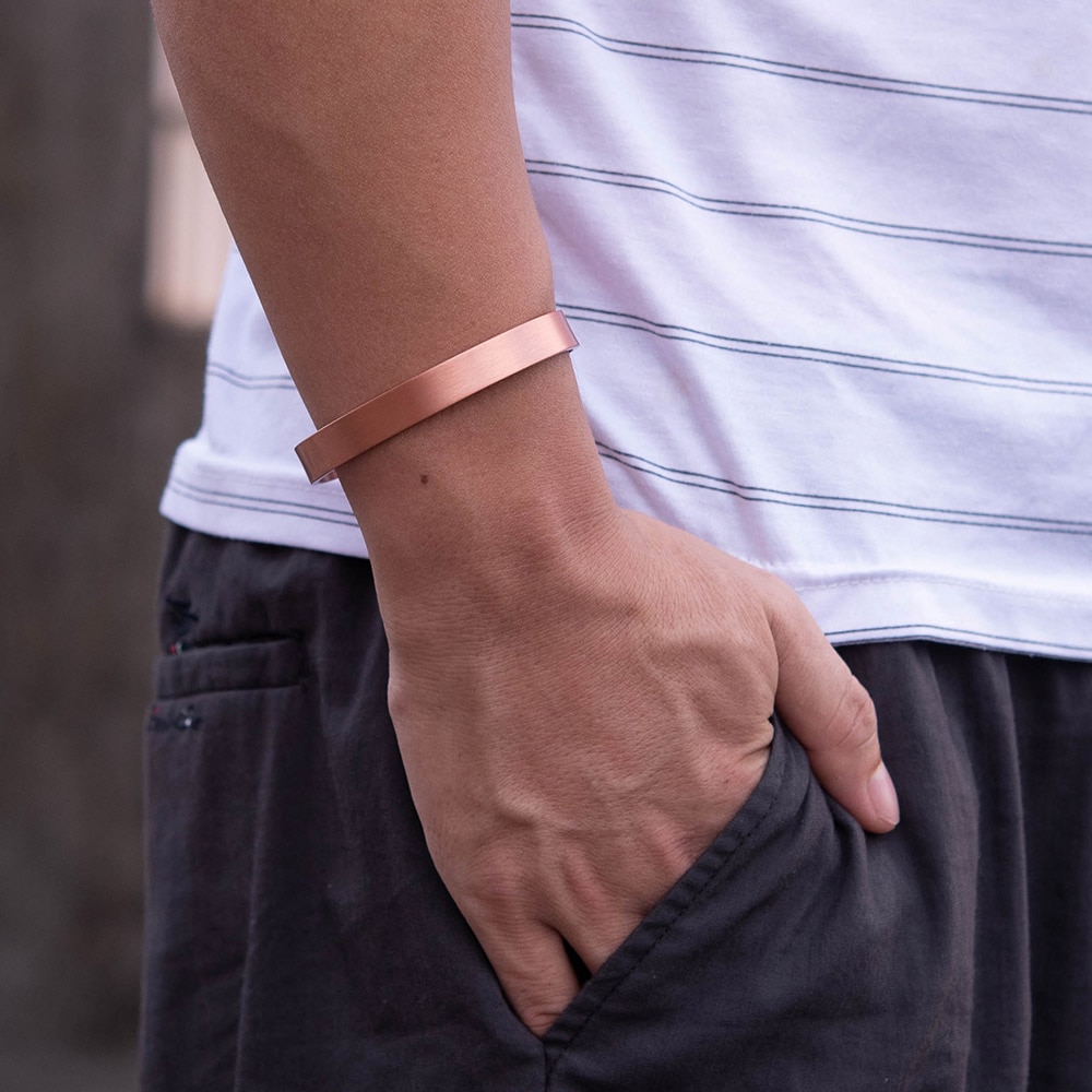 Pure Copper Bracelet Men Magnetic Vintage Adjustable 6pcs Magnets Men Cuff Bracelet Magnetic Health Energy Bracelet for Men