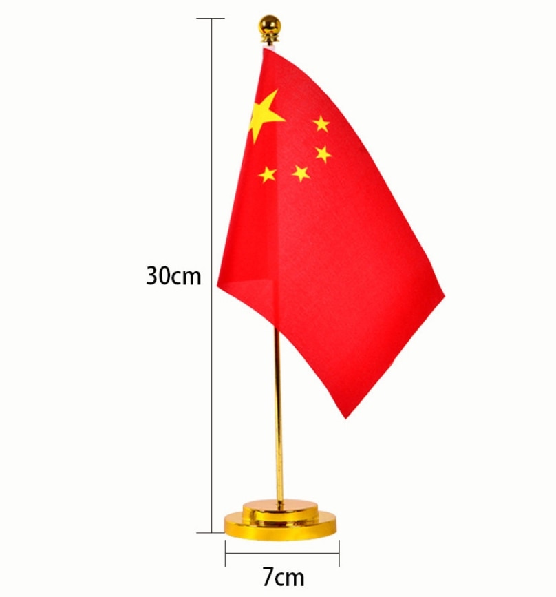 Custom Table Flag Office Desk Banner Including Flagpole Base Flag Size 8.3''x5.5'' 21x14CM