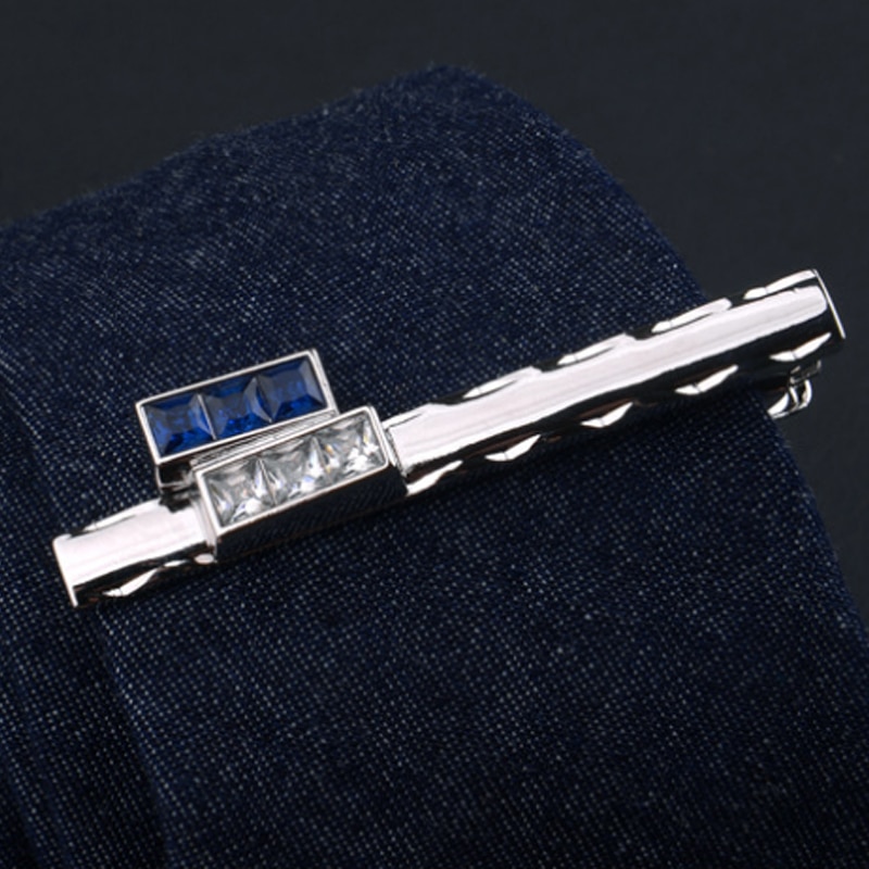 Fashion Tie Clips Men's Metal Necktie Bar Crystal Formal Shirt Wedding Ceremony Gold Tie Clip Men's Party Gifts