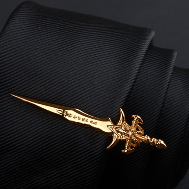 Fashion Tie Clips Men's Metal Necktie Bar Crystal Formal Shirt Wedding Ceremony Gold Tie Clip Men's Party Gifts