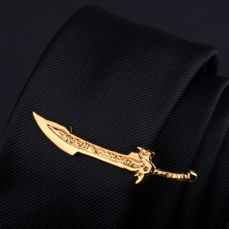 Fashion Tie Clips Men's Metal Necktie Bar Crystal Formal Shirt Wedding Ceremony Gold Tie Clip Men's Party Gifts