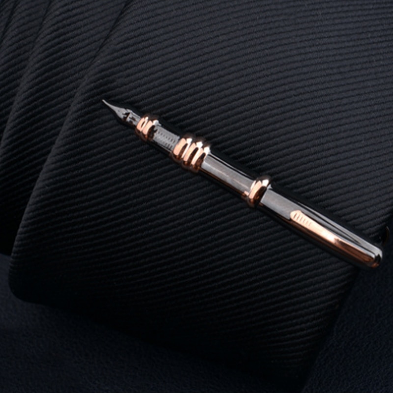 Fashion Tie Clips Men's Metal Necktie Bar Crystal Formal Shirt Wedding Ceremony Gold Tie Clip Men's Party Gifts