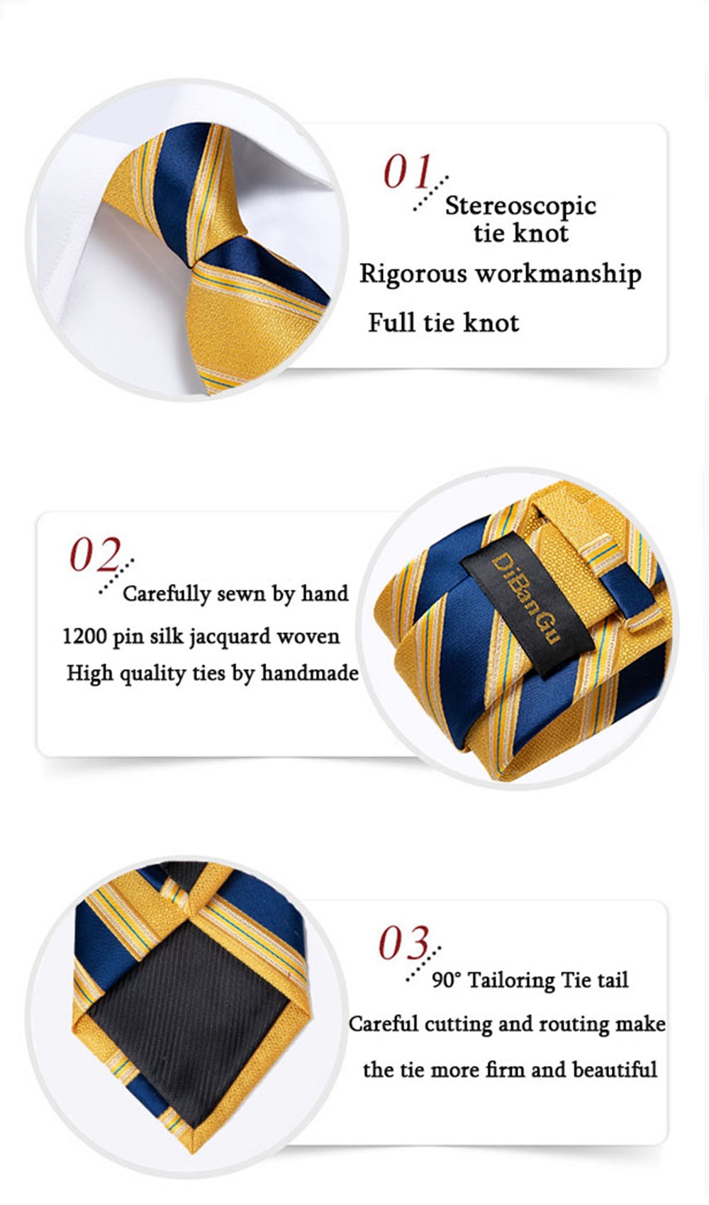 Men Tie 8cm Business Black Gold Check Tie Set Handkerchief Tie Ring Formal Wedding Necktie Accessories Gravatas Men Gift DiBanGu