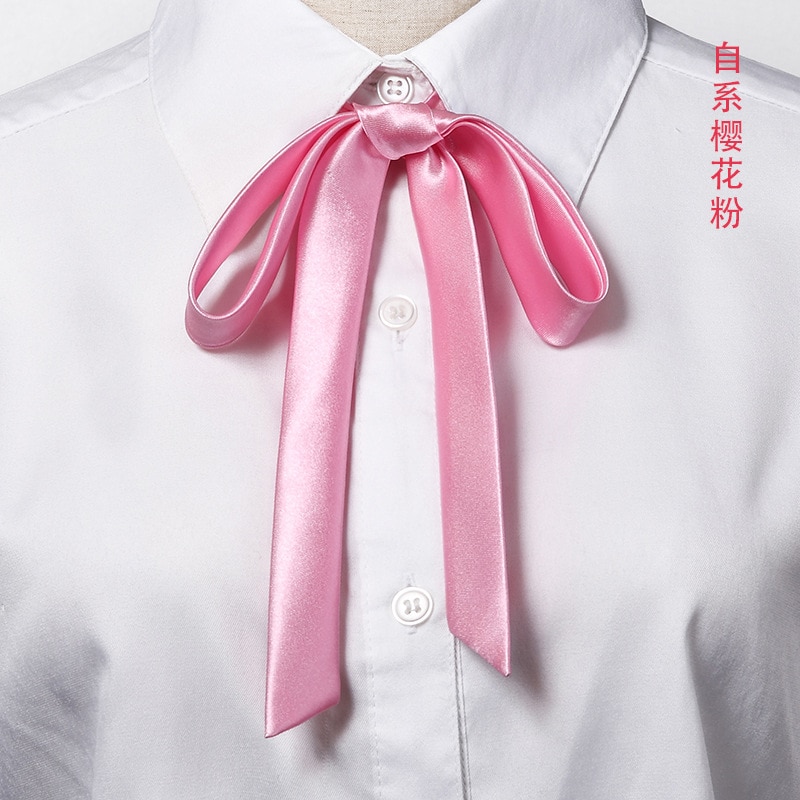 Korean Small Tie Bowtie College Style School Uniform Shirt Accessories Men's Women's Long Section Streamers Collars Flowers