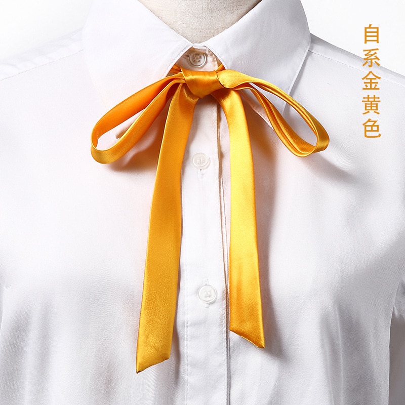 Korean Small Tie Bowtie College Style School Uniform Shirt Accessories Men's Women's Long Section Streamers Collars Flowers
