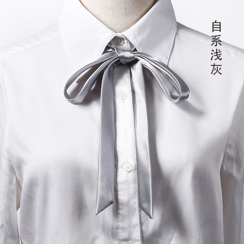 Korean Small Tie Bowtie College Style School Uniform Shirt Accessories Men's Women's Long Section Streamers Collars Flowers