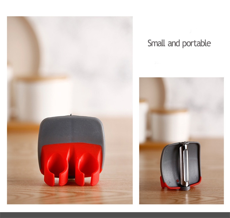 Durable Palm Peeler Fruit Vegetable Peeler Blade Finger Grip Slicer Potato Shredder Parer Cutter Carrot Cucumber Tomato Zester