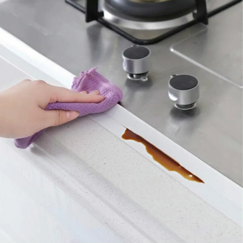 PVC Self Adhesive Tape Sealing Tape Shower Bathroom Kitchen Mold Proof Anti-moisture Waterproof Tape Caulk Strip Adhesive Sealer