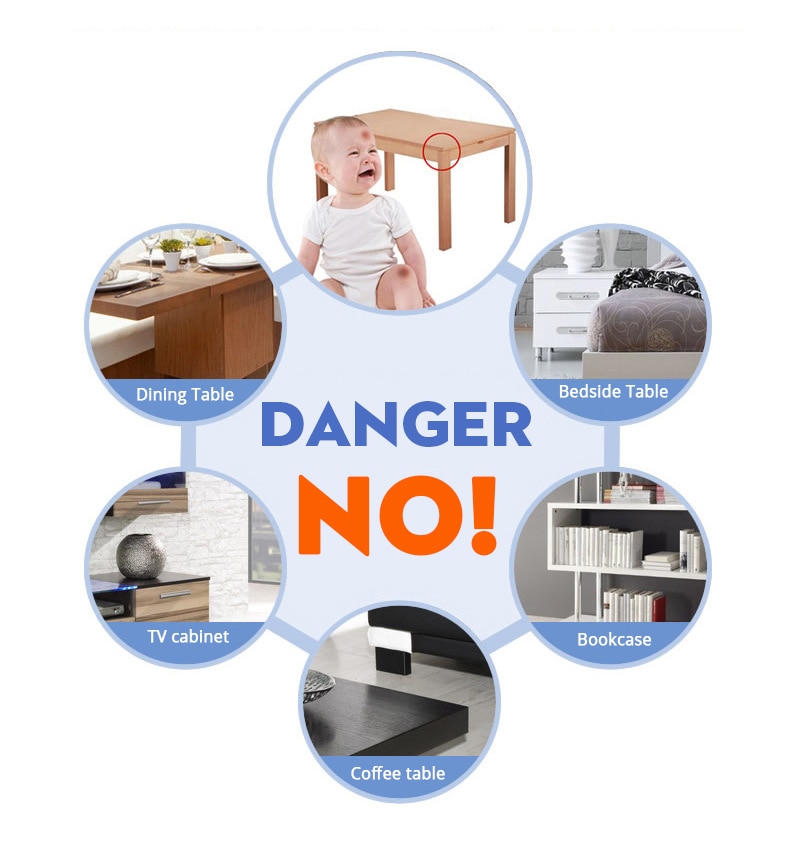 4PCS Child Baby Silicone Safety Protector Table Corner Protection Children Anticollision Edge Corners Guards Cover for Kids