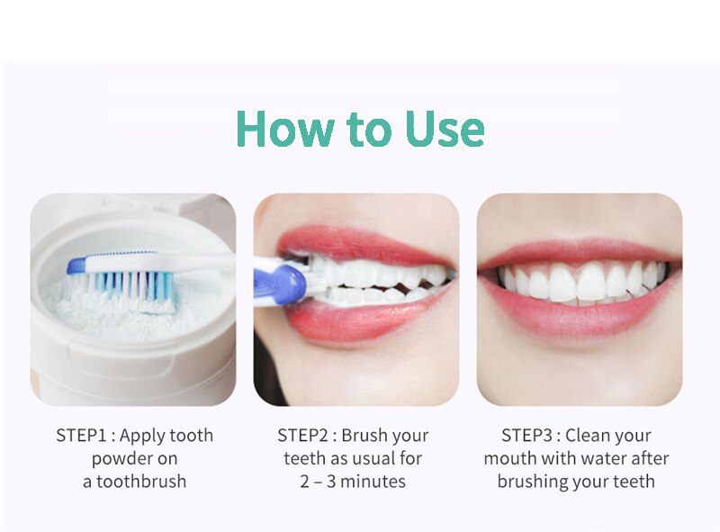 Teeth whitening 50 grams remove smoke stain coffee stains tea stains fresh breath bad breath oral hygiene bakingsoda dental care