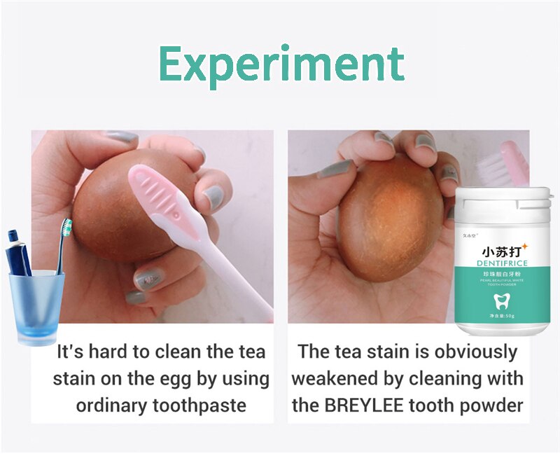 Teeth whitening 50 grams remove smoke stain coffee stains tea stains fresh breath bad breath oral hygiene bakingsoda dental care