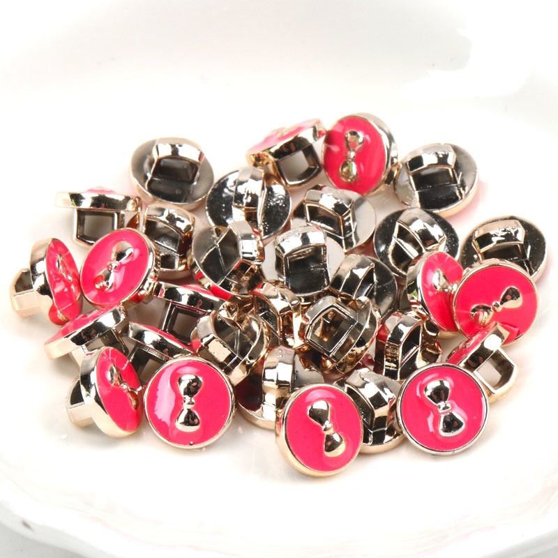 Acrylic Golden-Plated Buttons Garment Accessories DIY Sewing Supplies Painting Handmade Home Decoration 10~14mm 10pcs