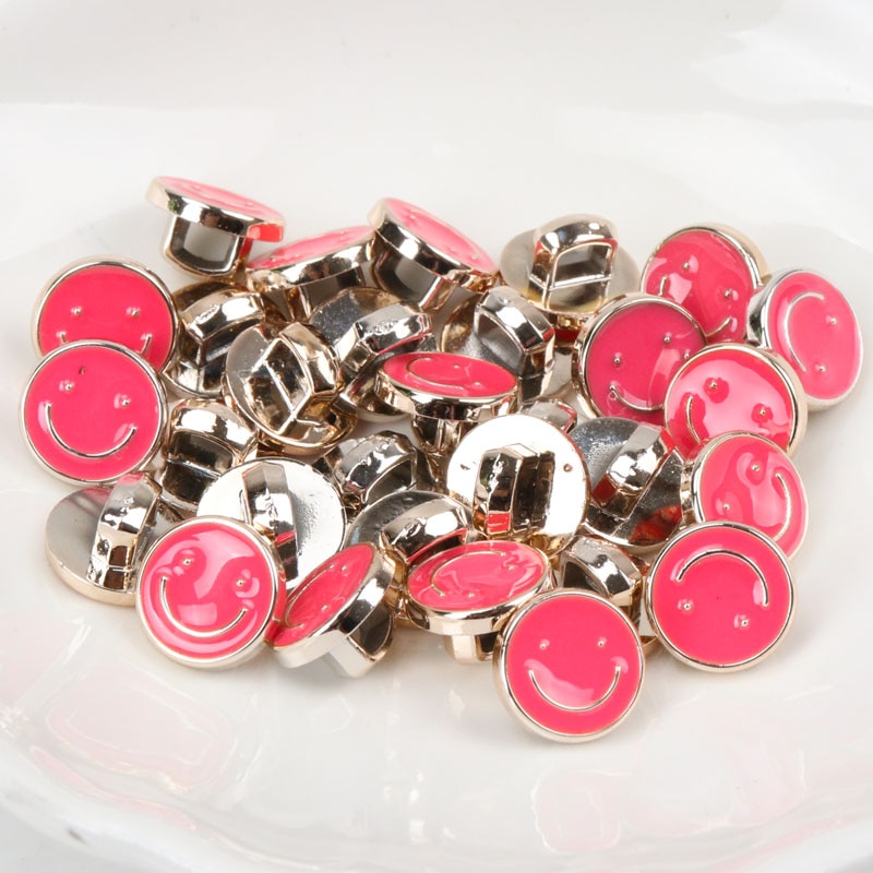 Acrylic Golden-Plated Buttons Garment Accessories DIY Sewing Supplies Painting Handmade Home Decoration 10~14mm 10pcs
