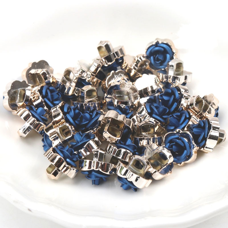 Acrylic Golden-Plated Buttons Garment Accessories DIY Sewing Supplies Painting Handmade Home Decoration 10~14mm 10pcs