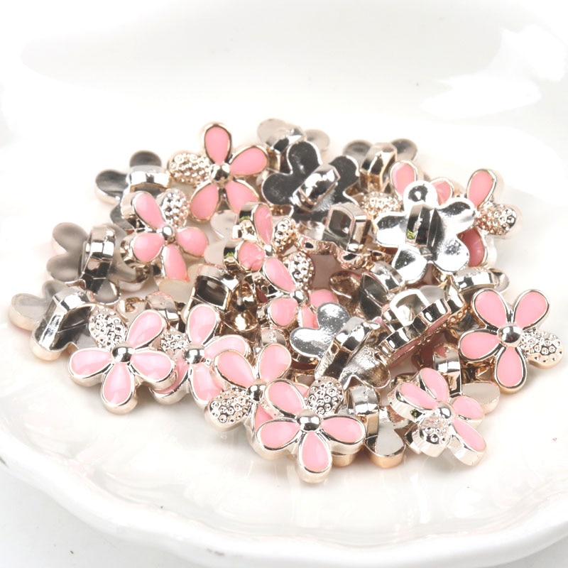 Acrylic Golden-Plated Buttons Garment Accessories DIY Sewing Supplies Painting Handmade Home Decoration 10~14mm 10pcs