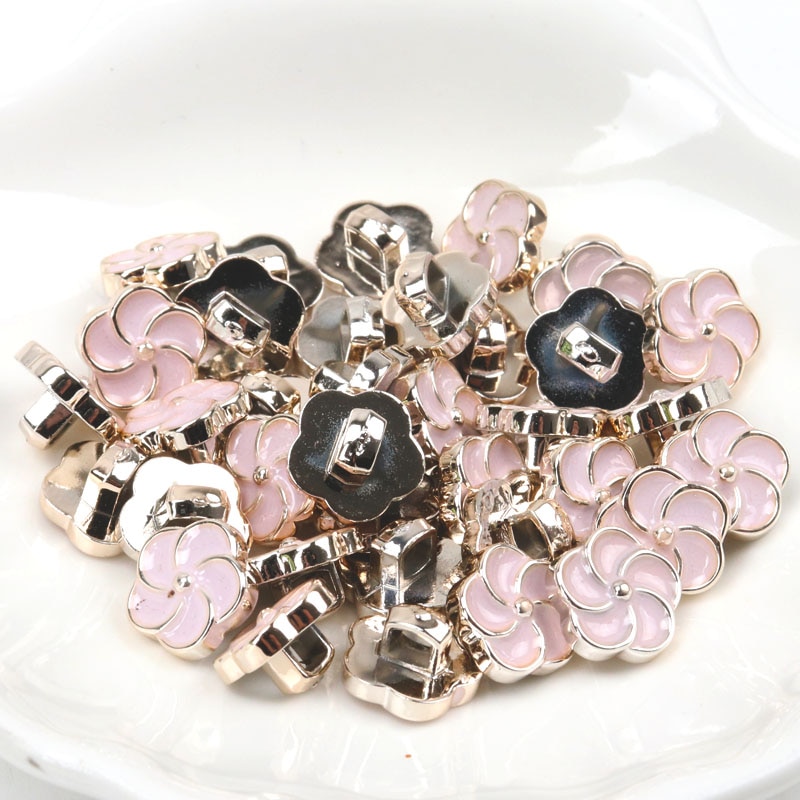 Acrylic Golden-Plated Buttons Garment Accessories DIY Sewing Supplies Painting Handmade Home Decoration 10~14mm 10pcs