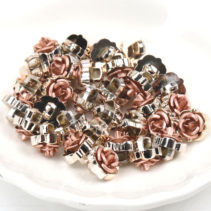 Acrylic Golden-Plated Buttons Garment Accessories DIY Sewing Supplies Painting Handmade Home Decoration 10~14mm 10pcs