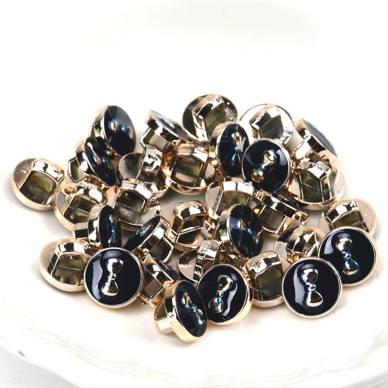 Acrylic Golden-Plated Buttons Garment Accessories DIY Sewing Supplies Painting Handmade Home Decoration 10~14mm 10pcs